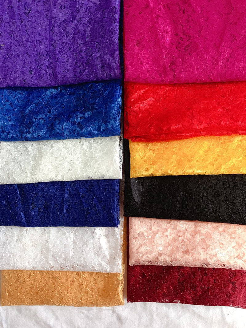 Factory direct sales of large orchid lace fabric, Chinese-style bright silk fabric skirts, wedding dresses, lace trim accessories pic 5