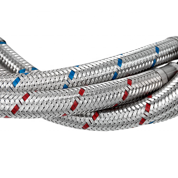 304不锈钢丝编织尖头进水管洗菜盆洗手盆单孔单头尖嘴60CM冷热管详情6