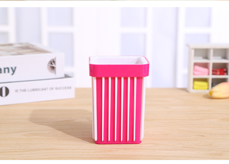 Fashionable office pen holder, creative multi-functional, simple and modern plastic desktop stationery square dual-purpose storage box for students pic 9