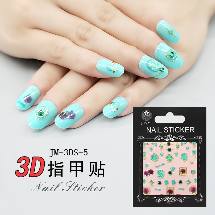 3D nail stickers, nail art stickers, laser stickers, new process, super adhesive back glue process pic 30