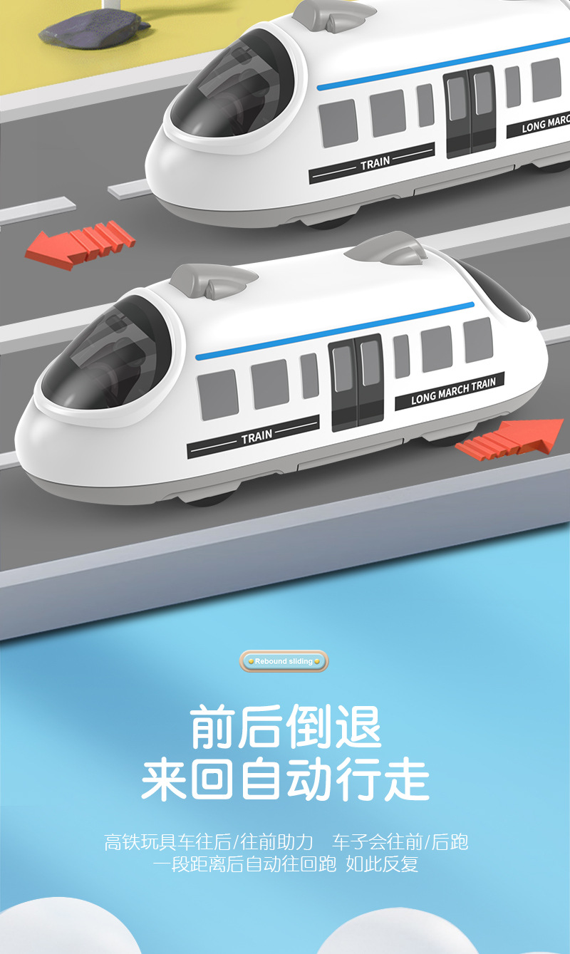 儿童玩具车惯性车和谐号列车动车组火车头高铁男孩模型小礼品批发详情4