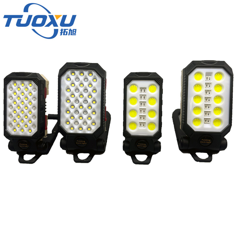 Auto repair work light, ultra-bright and powerful charging lighting, led repair car light, magnetic suction flashlight, magnetic suction mini pic 2