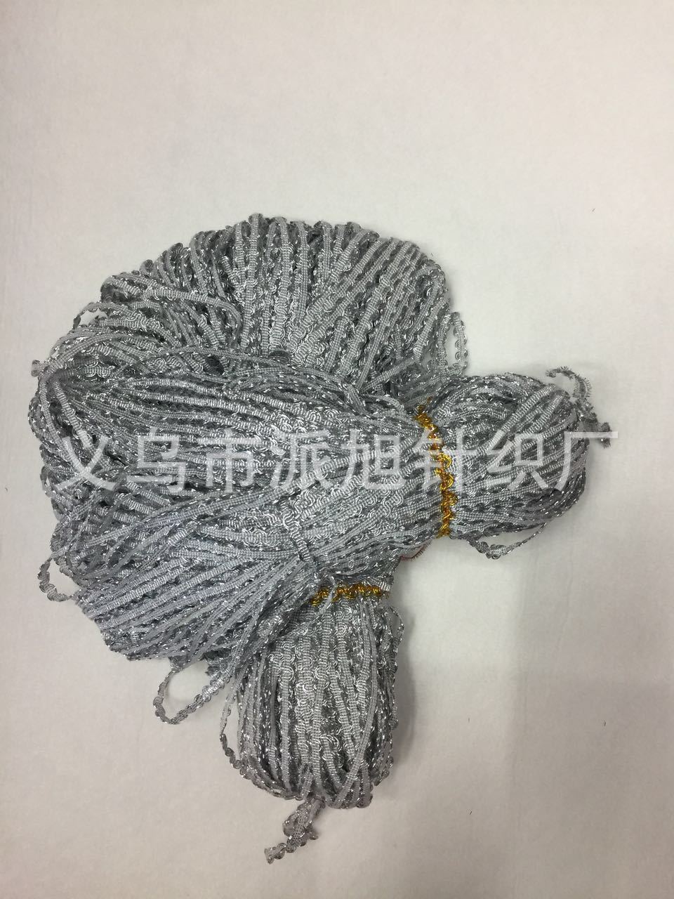 Factory direct sales of 0.6CM wide ethnic clothing accessories with silver middle-curved lace and cored wire pic 6