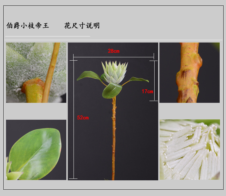 Dongli Flower Industry Factory offers direct sales and wholesale of tropical flowers, including simulated little emperor flowers, Nordic minimalist living room and home decoration simulated flowers, as well as entrance and table flowers pic 3