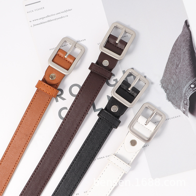 复古皮带女士时尚百搭装饰细腰带ins风简约黑色休闲牛仔裤裤带潮详情8