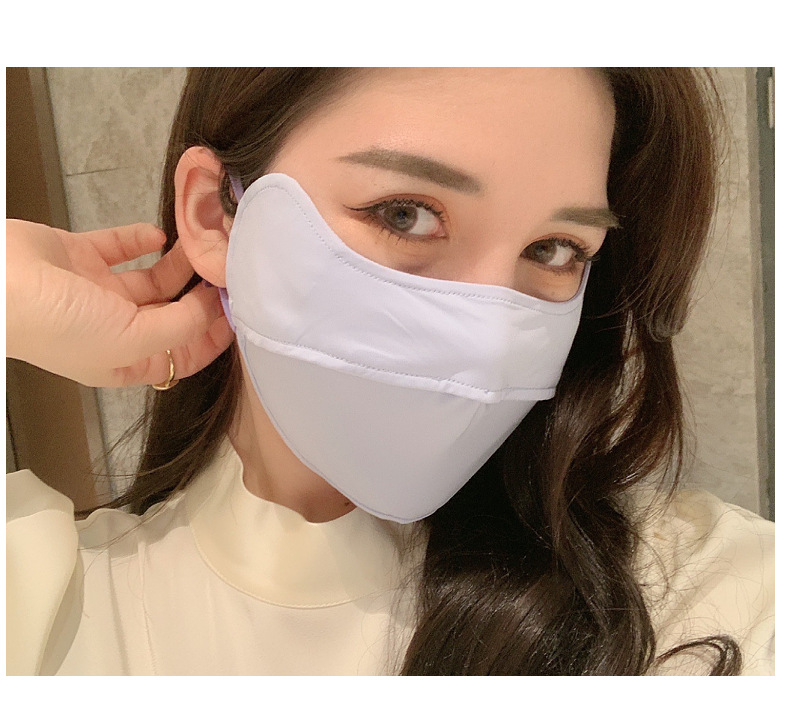护眼角防晒口罩女防紫外线夏季渐变冰丝透气遮阳面部轻薄详情25