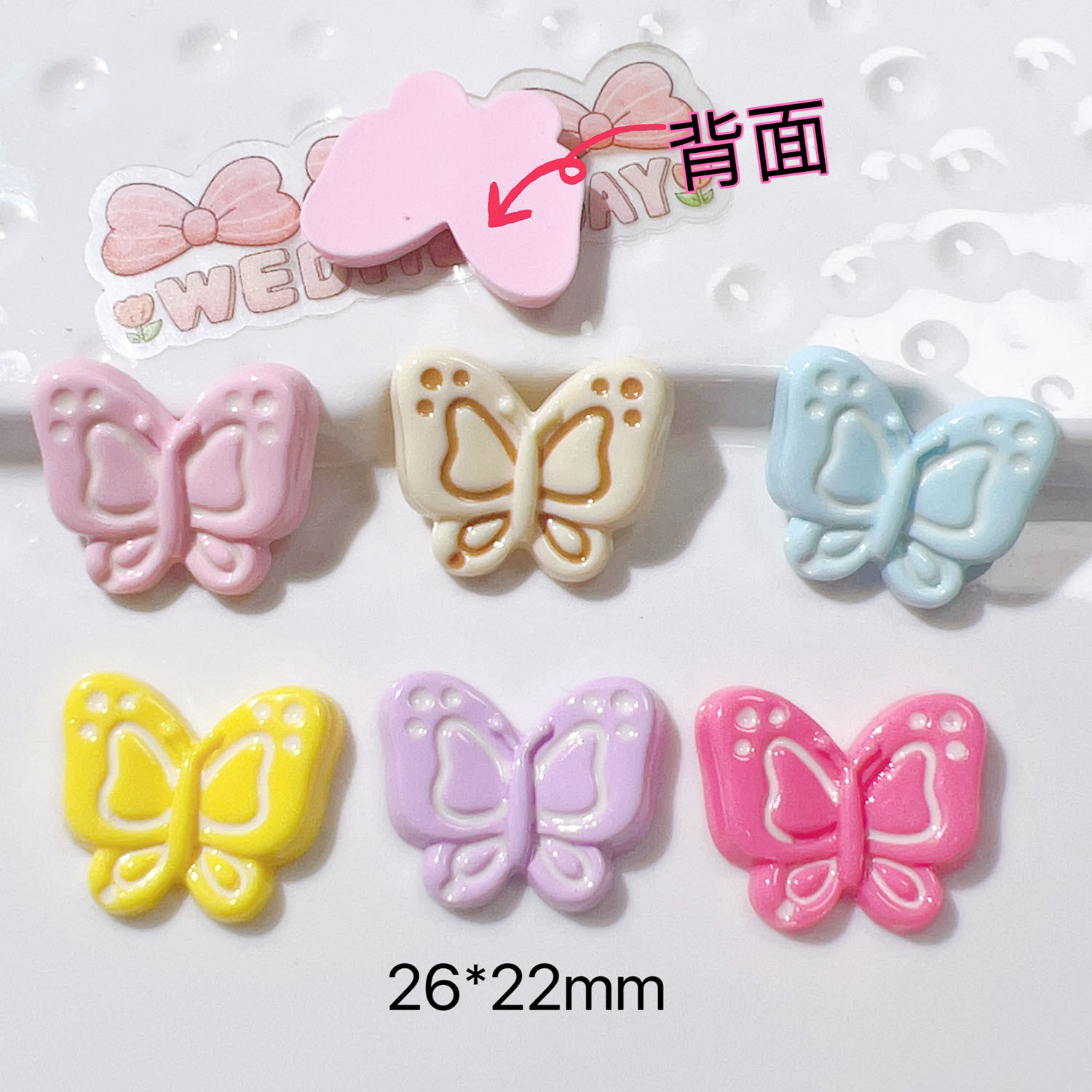 树脂饰品配件批发diy配件手工材料鞋扣帽子奶油胶头饰贴片晚安猪详情11