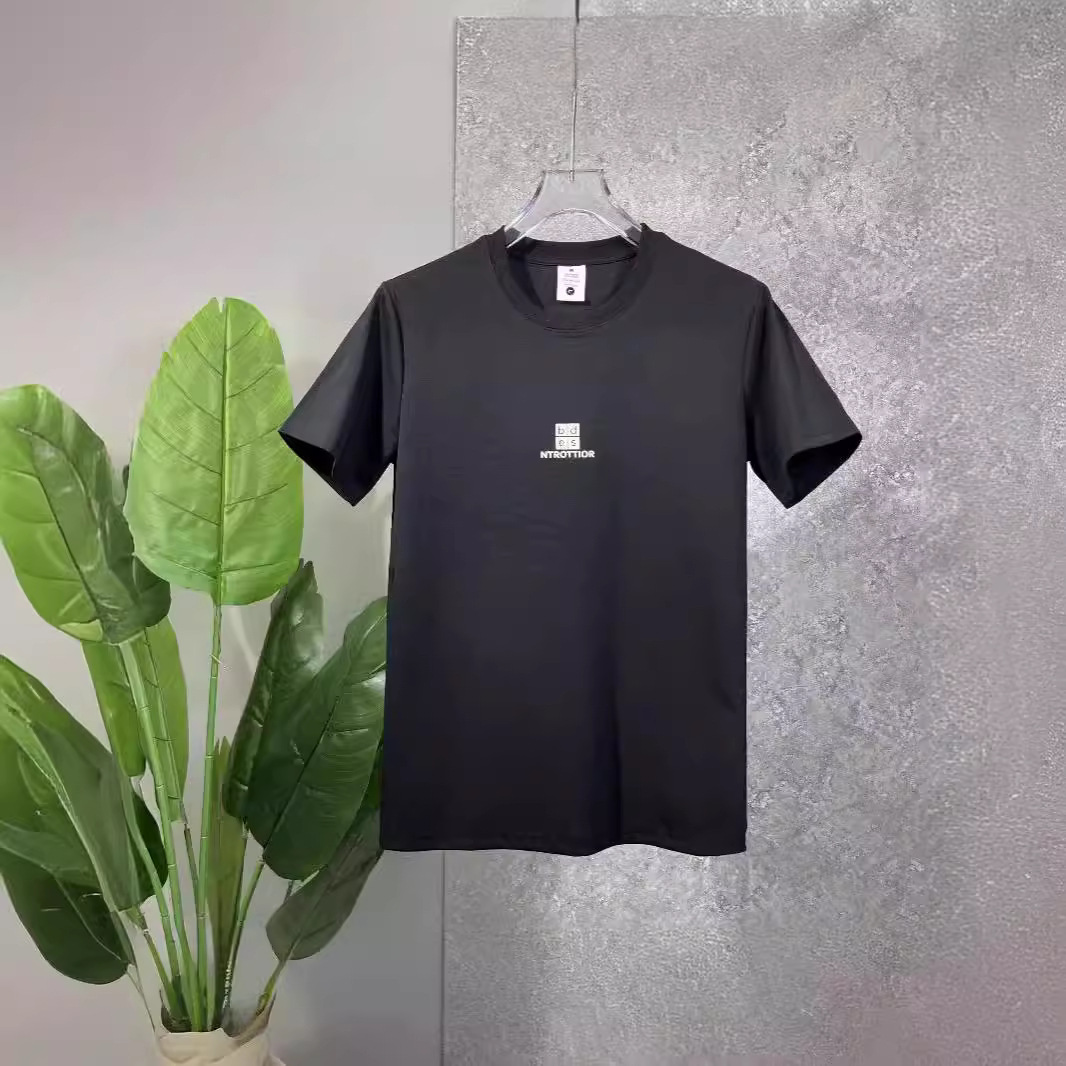 冰丝短袖t恤男士夏季薄款潮牌ins修身半袖男装痞帅体恤上衣服详情6