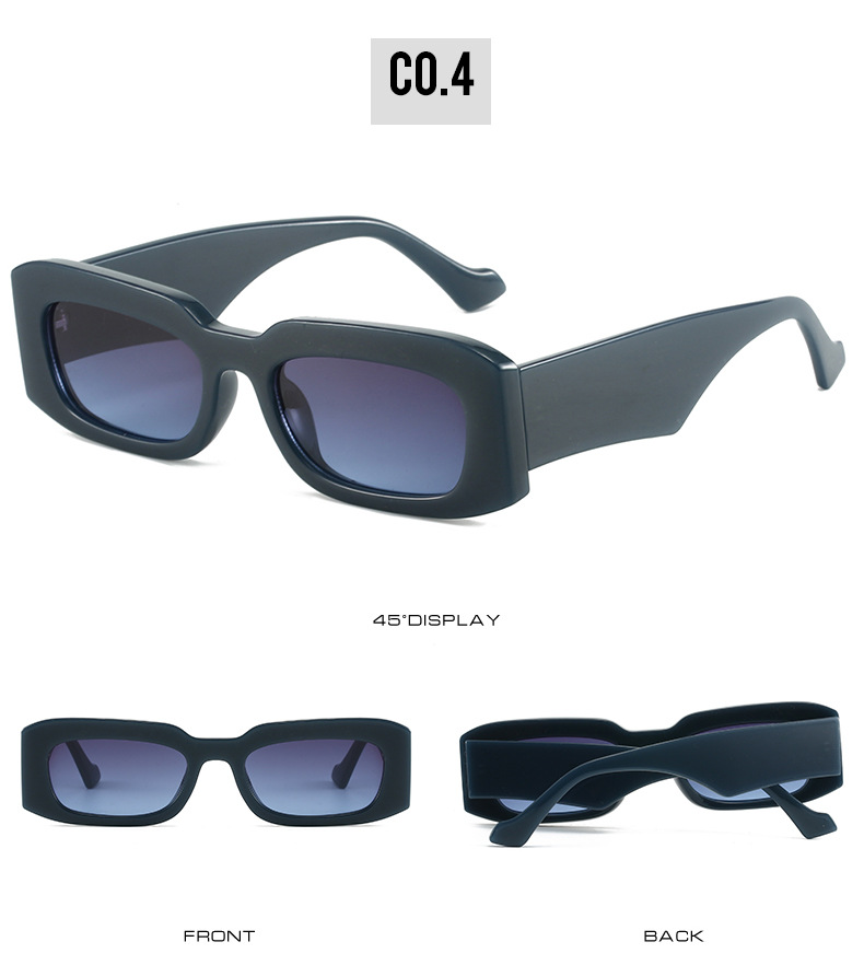 2024跨境新款简约方形太阳镜 欧美时尚品牌CU家爆款矩形百搭墨镜详情10