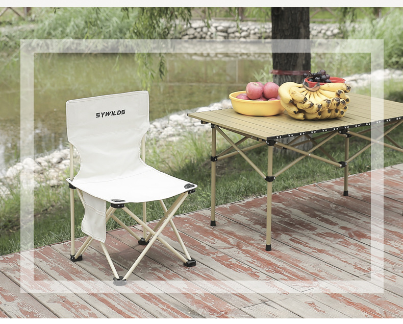 Outdoor folding chairs, table and chair sets, folding sketching chairs, portable picnic and camping titanium steel tables, egg roll tables pic 4
