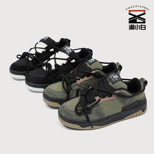 面包情侣老爹鞋女2022冬复古运动鞋女百搭设计感潮流厚底加绒女鞋详情6