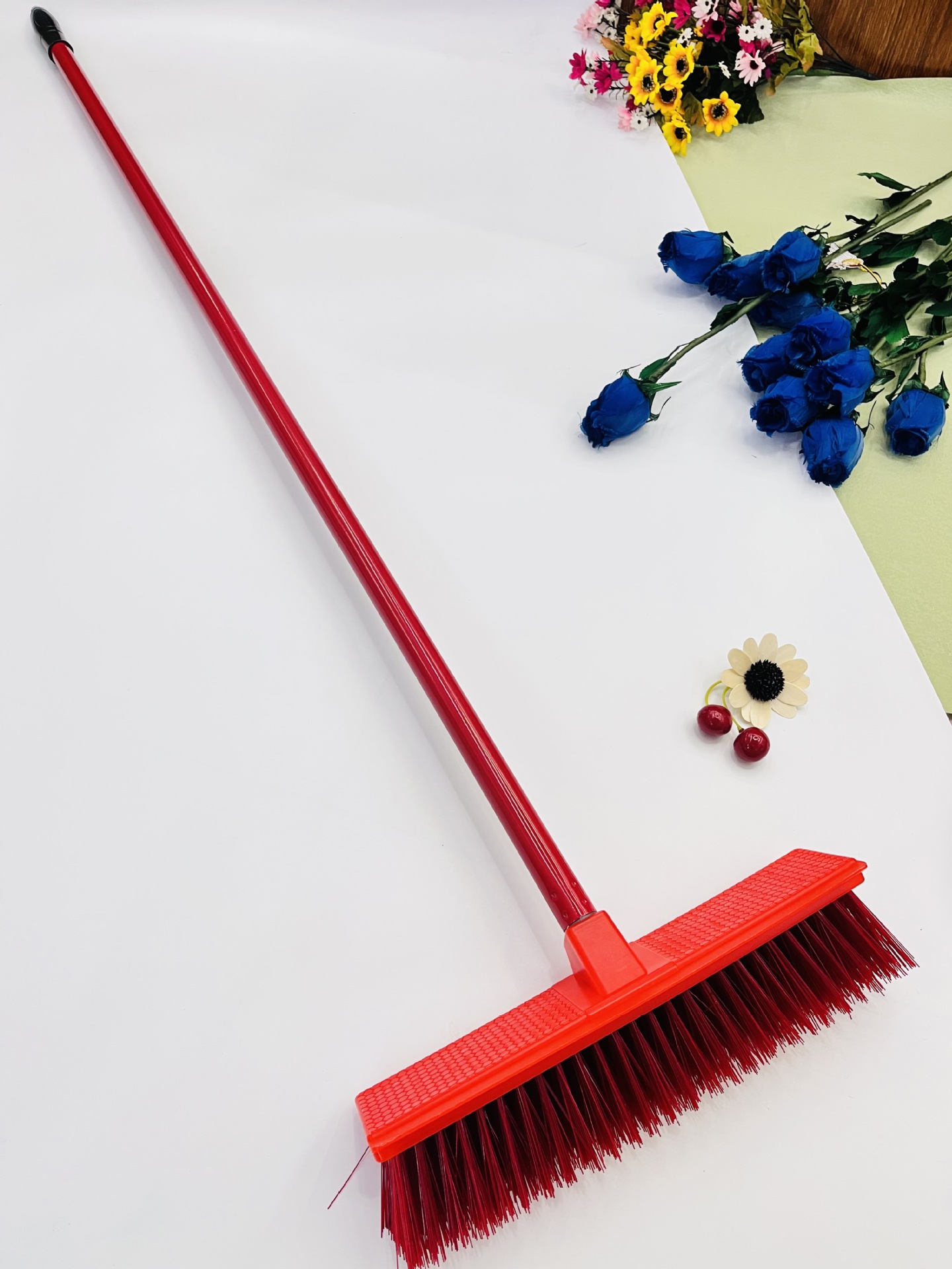 Extended handle hard bristle floor brush, toilet and bathroom cleaning cement floor brush, floor, wall, tile and floor brush pic 8