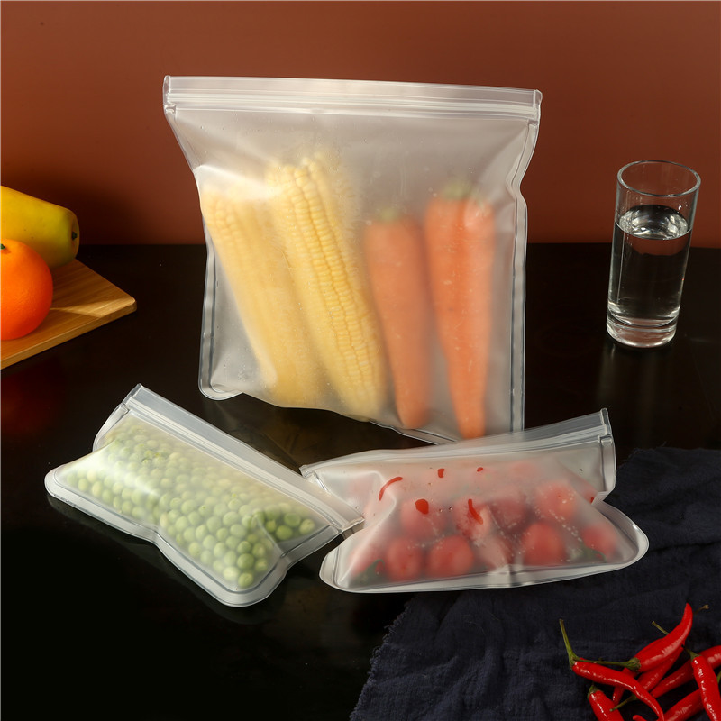 Wholesale PEVA food storage bags, sandwich preservation bags, refrigerator snack storage bags, frosted sealed EVA pic 2