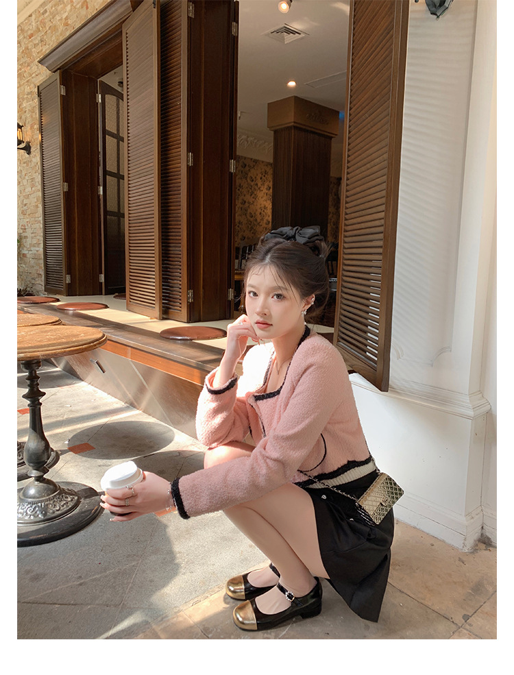 百搭时装真皮女鞋春秋小香风气质单鞋子法式玛丽珍鞋女高跟鞋粗跟详情48