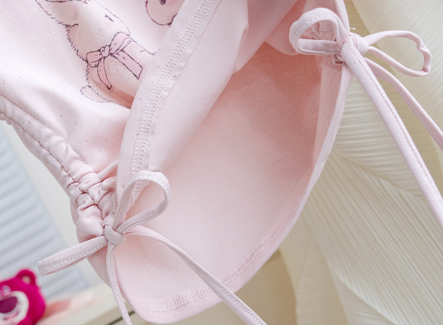 女童夏季短袖韩版2024新款儿童纯色卡通T恤女宝宝抽绳半袖上衣潮详情20