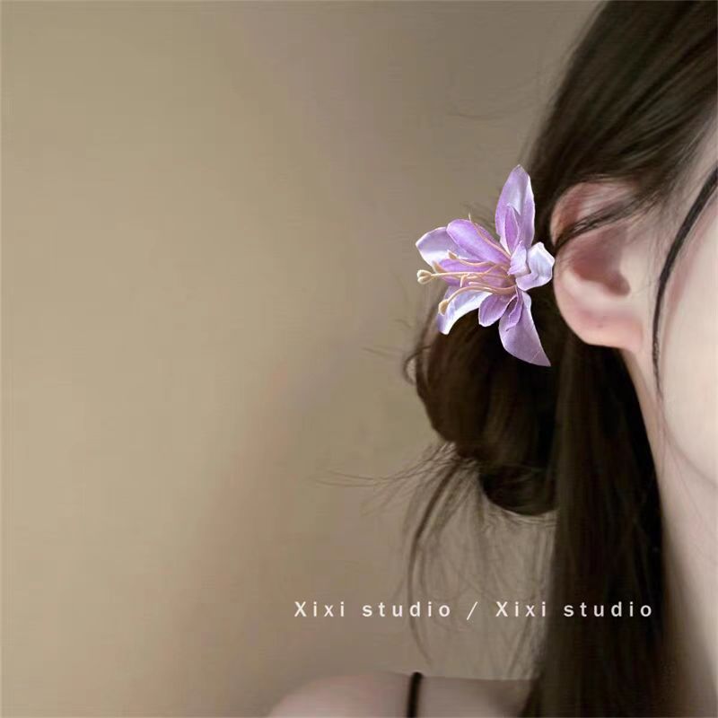Super fairy-like simulation flower butterfly flower tassel grab clip, sweet and feminine style, unique and exquisite hair clip, ins versatile hair accessory trend pic 21