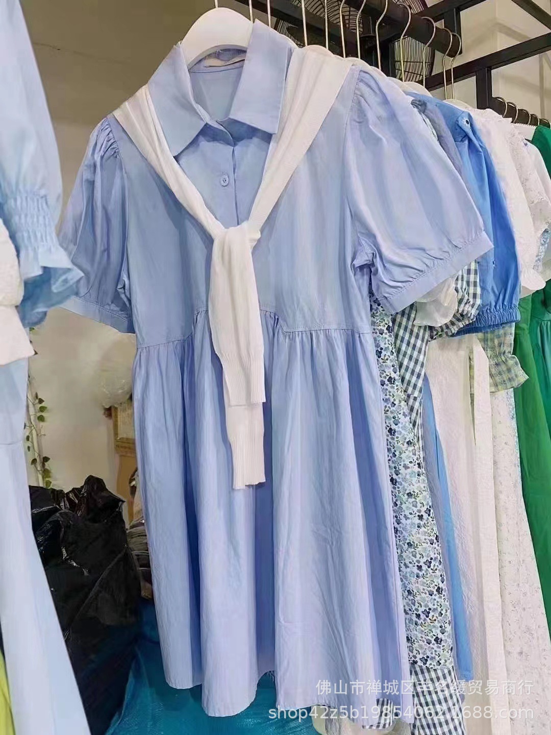 Early spring petite elegant dress for women 2023 summer waist-cinching and slimming lady chiffon floral mid-length dress pic 30