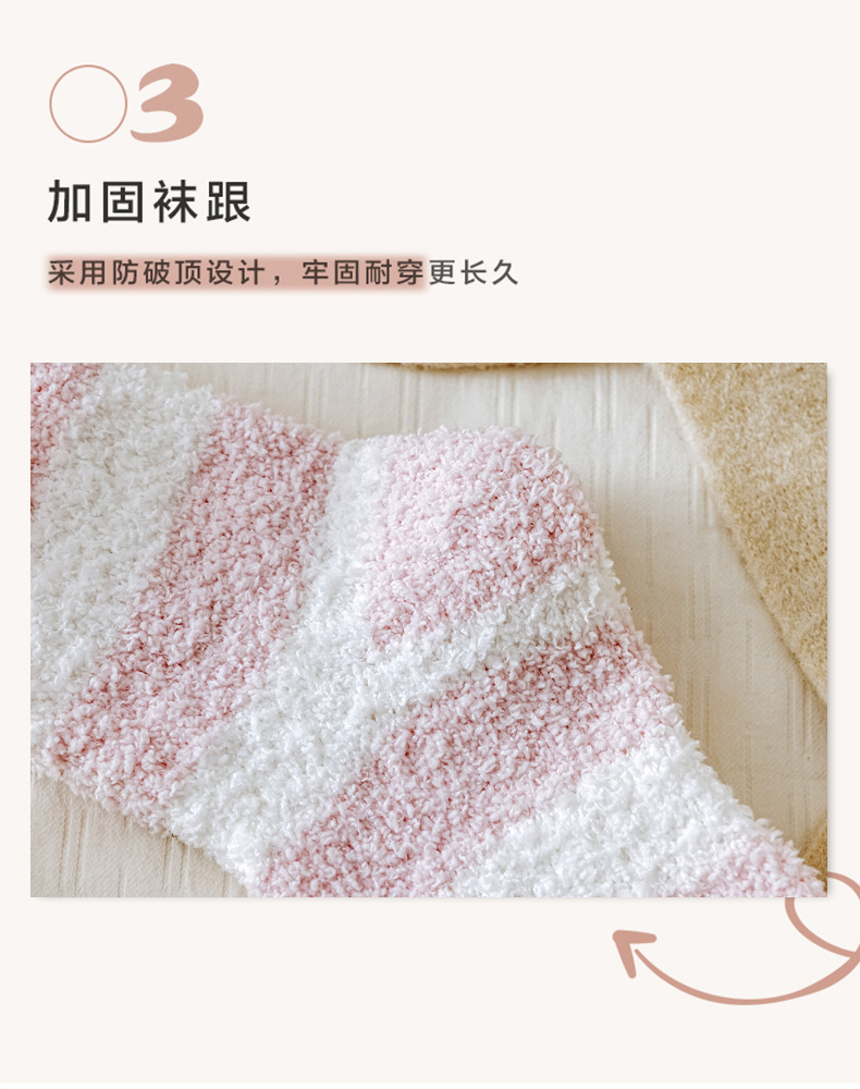 Three-dimensional fruit-decorated coral fleece socks, winter fleece thickened sleeping socks, Korean version strawberry mid-calf floor socks pic 20