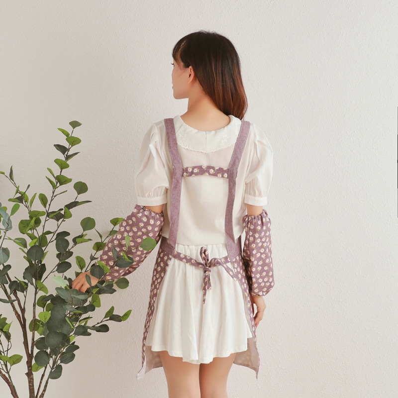 围裙韩版时尚新款双层防水防油防污奶茶店美容院女家务整洁围裙详情4