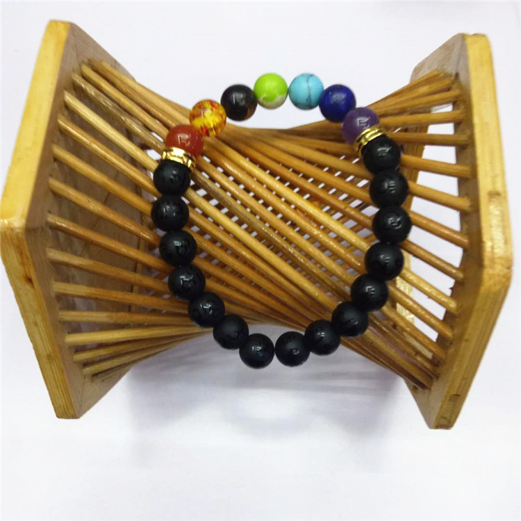 Guangshun Jewelry Seven-color Pearl Six-Character Mantra Bracelet Wholesale DIY Natural Stone Bracelet Wholesale Factory Direct Sales pic 9