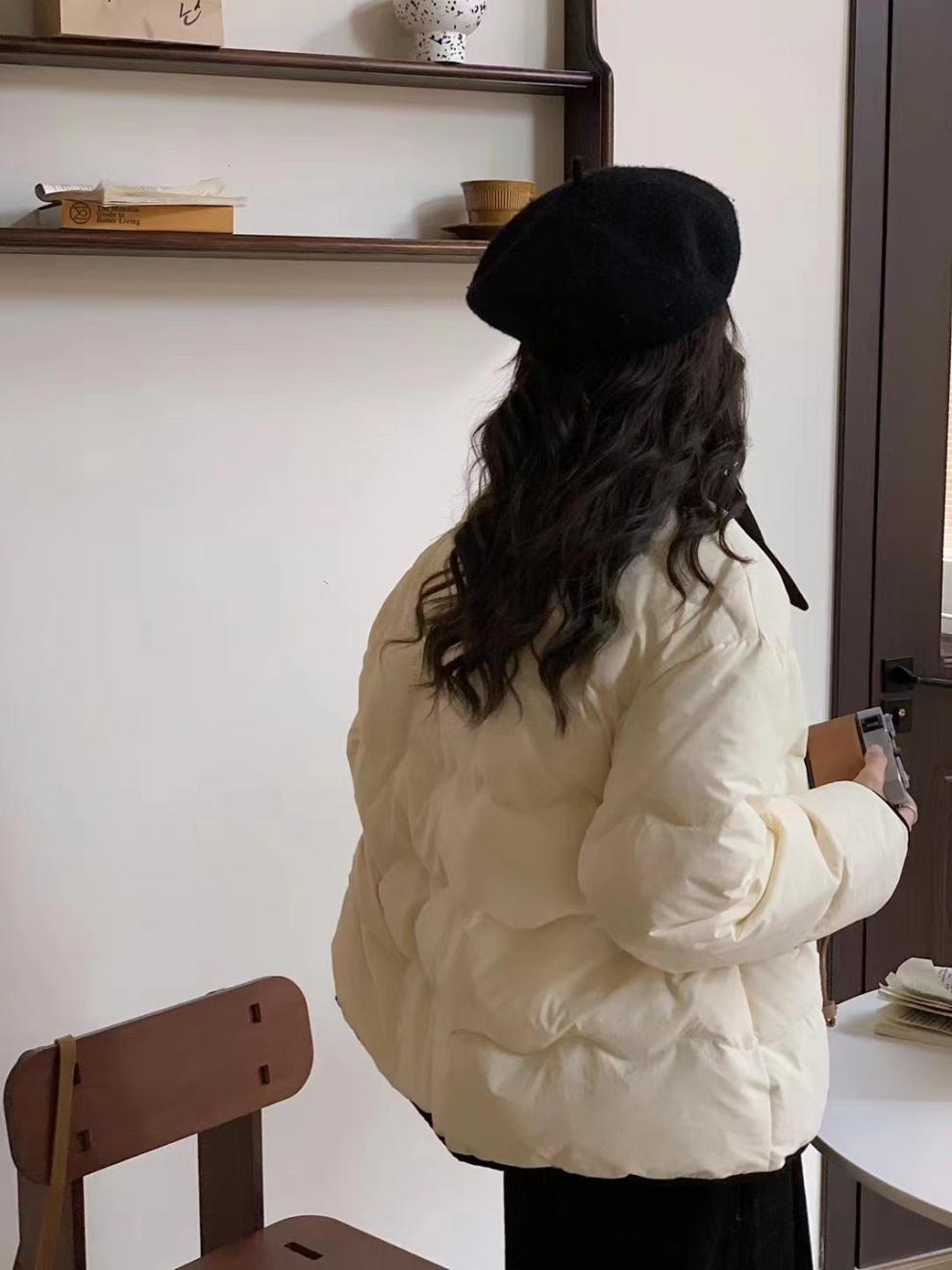 Lapel Dongdaemun light down cotton-padded jacket for women, short chanel-style cotton-padded jacket, casual coat for winter pic 15