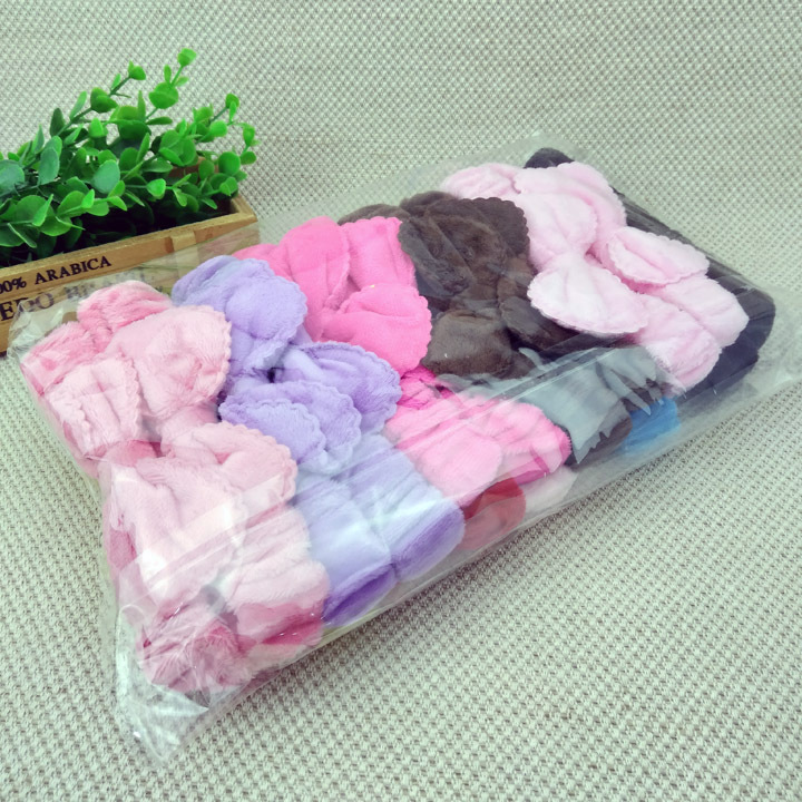 A3626 solid-color rabbit ear velvet hair tie, hair band, hair accessory and headwear are available for wholesale at 2-yuan store in Yiwu pic 1