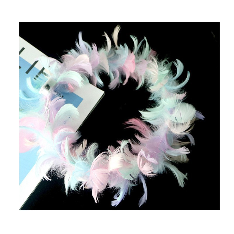 发光发箍发亮羽毛兔耳朵发夹毛绒头箍摆地摊夜市头饰玩具地推礼品详情4