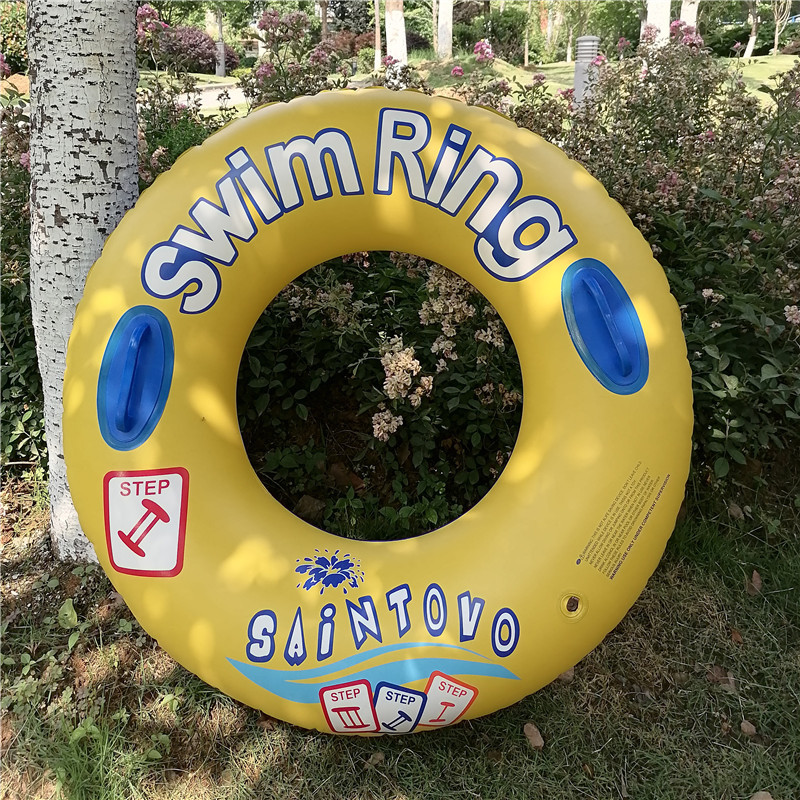 Factory direct sales of thickened and large-sized life buoys and swimming rings with handles, new types of swimming rings in stock for wholesale pic 6