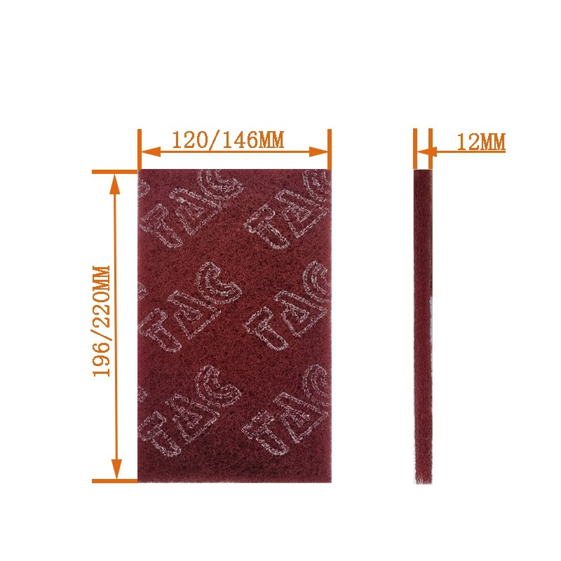 Supply 8698 industrial scouring pad, 7447 thickened grinding brushed cloth, emery grinding and polishing nylon scouring pad pic 6