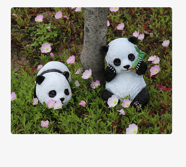 花园装饰 庭院摆件 户外草坪园林雕塑树脂工艺品动物仿真熊猫摆件详情14