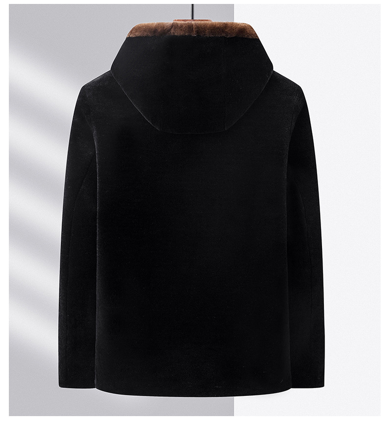 2023冬新款男士羊剪绒外套 双面羽绒内胆连帽夹克 一件代发AM8932详情14