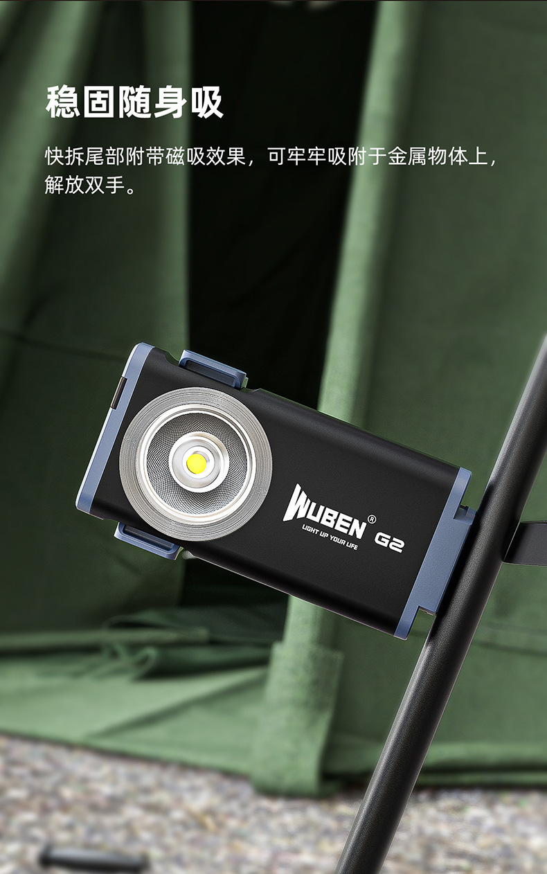 Wuben G2 Mini Flashlight, Strong light charging, Small portable, home outdoor, portable EDC multi-functional keychain lamp pic 4