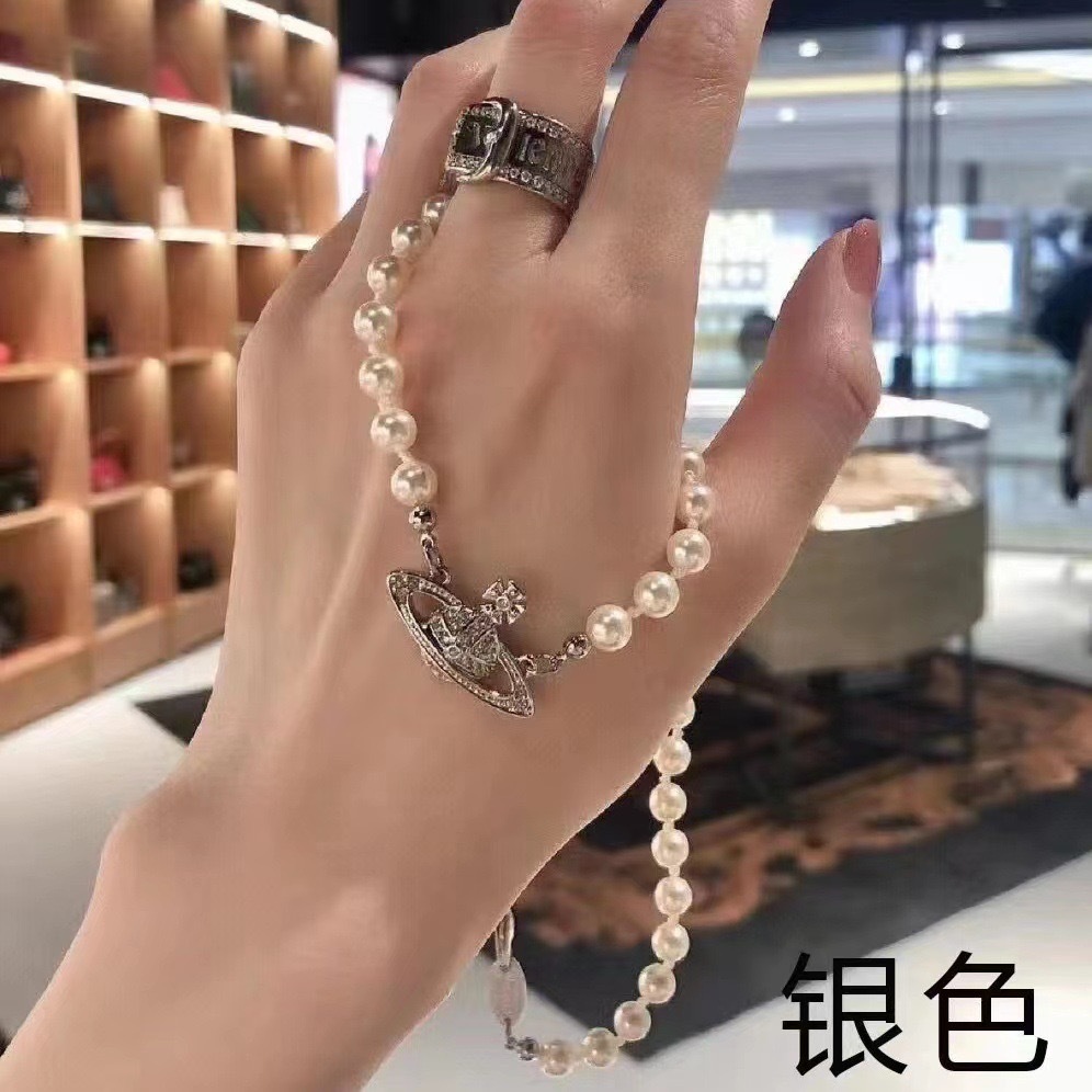 热卖西太后土星经典款珍珠项链女轻奢小众NANA同款锁骨链高版现货详情9