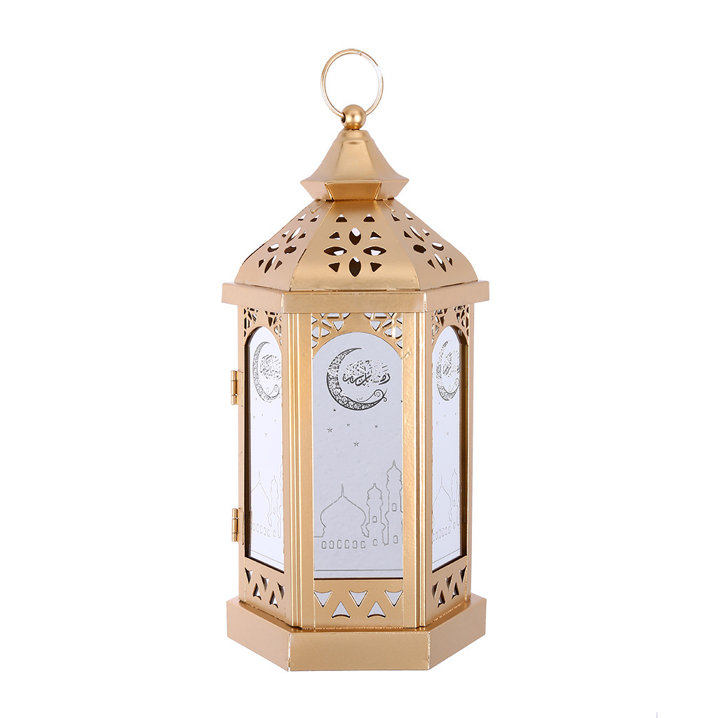Ranadan Ramadan lantern, Eid al-Fitr ironwork metal display typhoon lantern handicraft, Arab lantern pic 1