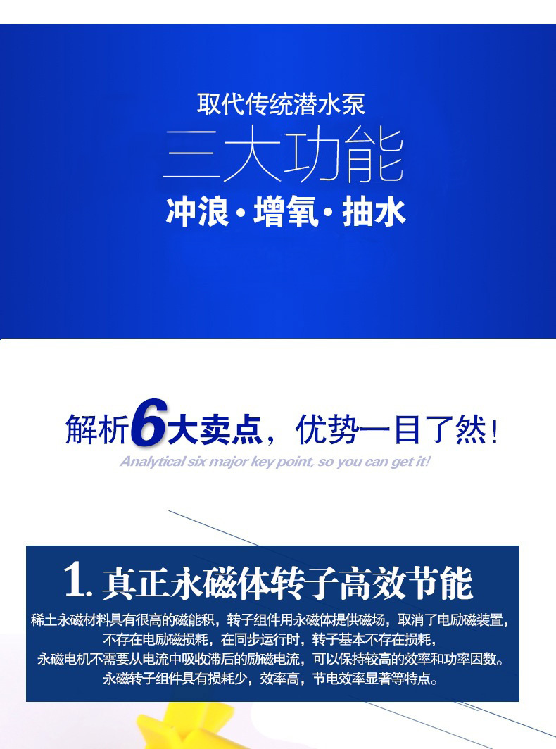 CHJ Three-in-one aquarium submersible pump, fish tank pump, filter pump, water pump, micro water pump, ornamental fish pic 2