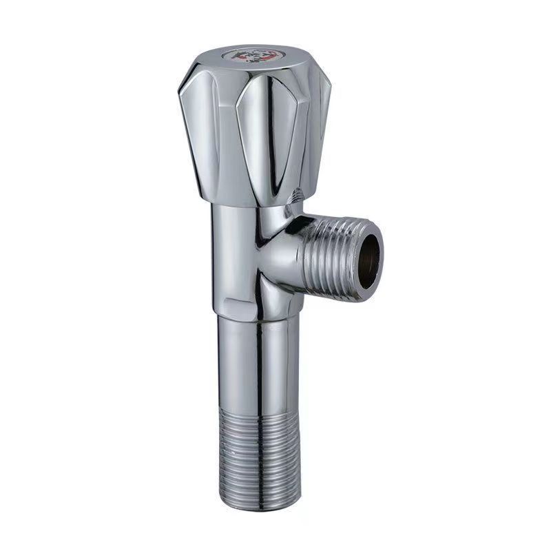 全铜三角阀热水器冷热水止水阀一进二出卫生间家用黑色加长款角阀详情19