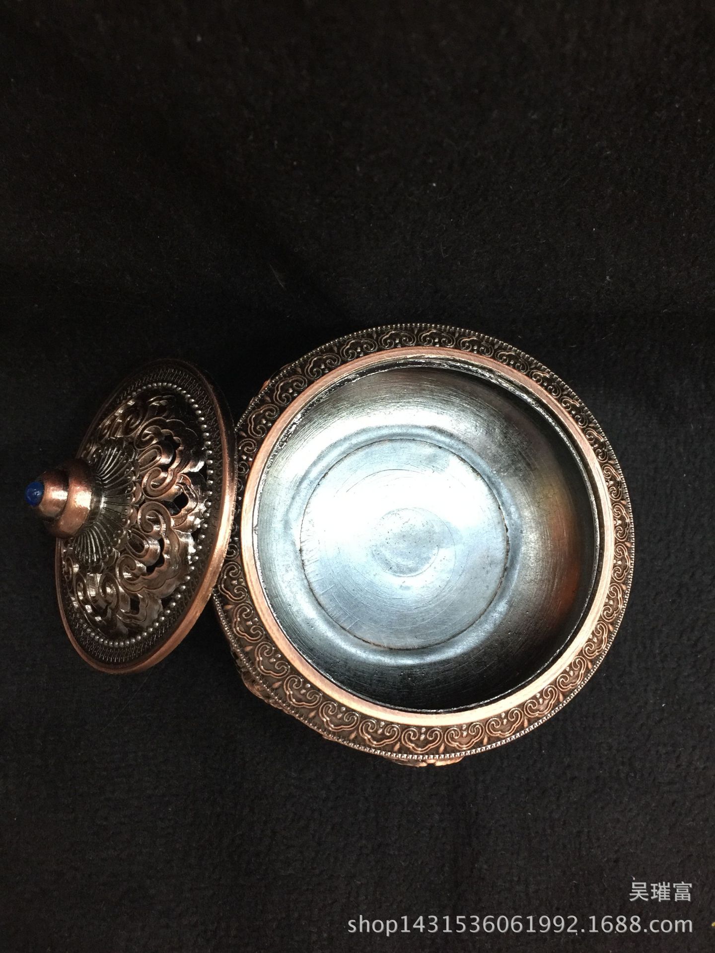 Wholesale of Nepalese copper-plated alloy sandalwood incense burner and eight-treasure incense burner products pic 4