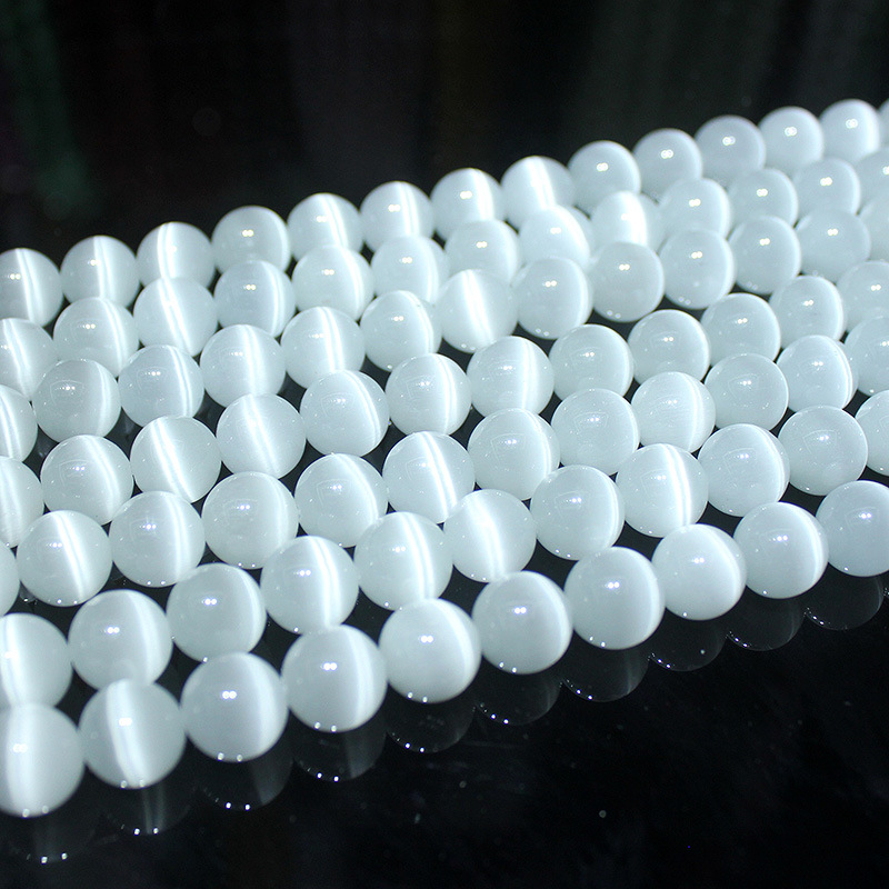 猫眼石珠子批发手串配饰散珠diy饰品配件手链项链耳环圆形串珠详情17