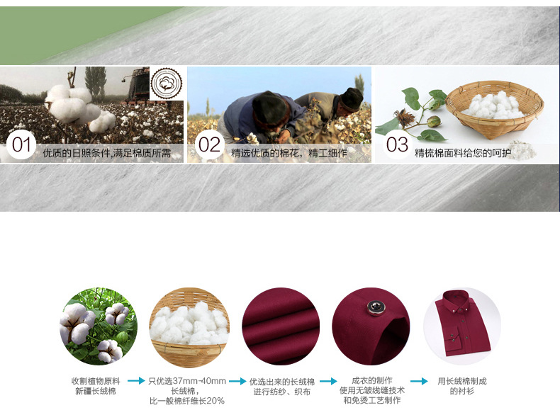 绣标夏季薄款弹力【高棉贡缎】钻扣商务男装时尚休闲男式长袖详情6