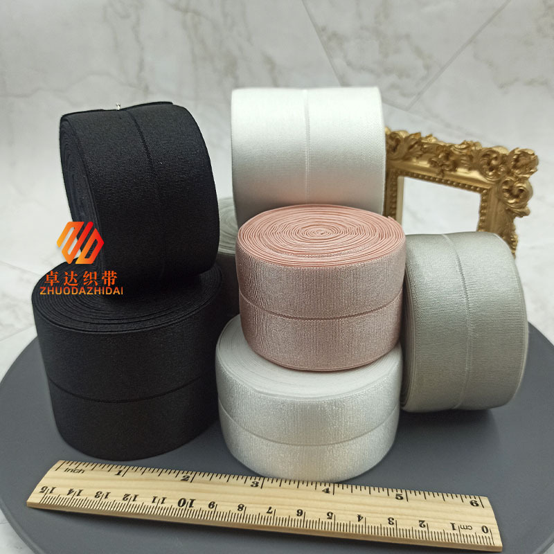 Factory direct supply of wig elastic band accessories, Korean quality suede high-elastic webbing, shoe and clothing accessories, brocade flat band pic 7