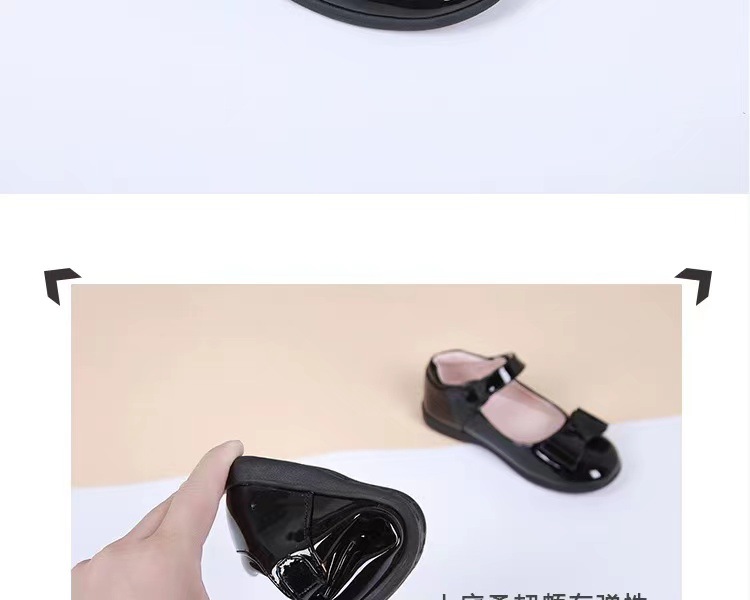 女童黑色皮鞋儿童白色软底公主鞋夏季女宝真皮演出舞台鞋学生童鞋详情2