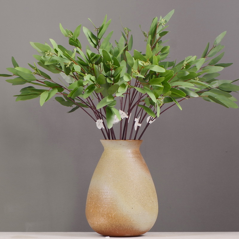 Dongli Flower Industry, the original manufacturer, offers direct sales of green plants in stock, wholesale of artificial leaves, round leaves with fruits, eucalyptus leaves, eucalyptus leaves, and one-piece consignment pic 1