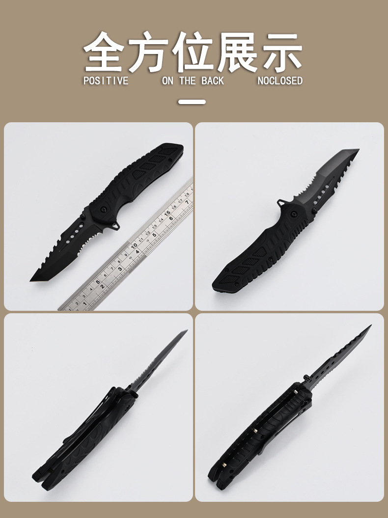 Mini folding knife, outdoor knife, survival knife for the wild, sharp short knife, height-resistant hard fruit knife pic 8