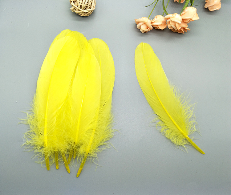 High-quality goose feathers, hard and fluffy, wholesale in stock, DIY colorful feathers, wedding decoration materials, white goose feathers pic 27