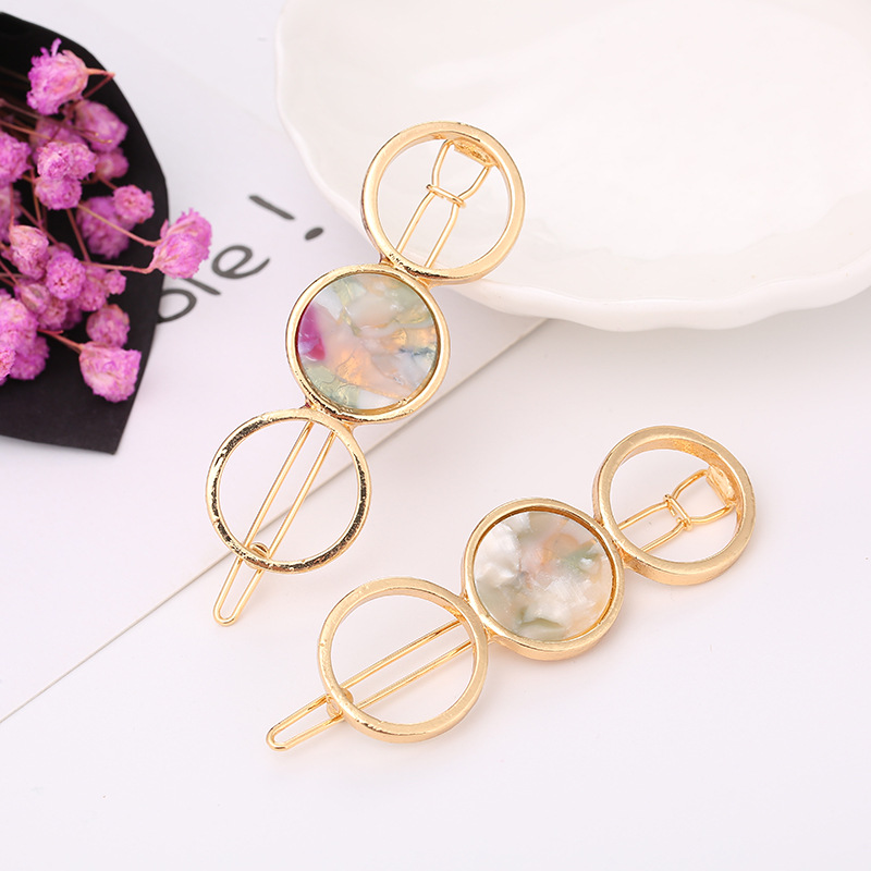 Versión coreana popular geometría de moda rana clip de borde de baño clip de acetato accesorios de pelo boutique franjas horquilla fabricante al por mayor pic 5