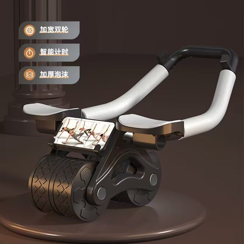 自动回弹健腹轮运动练腹肌神器收腹卷腹男女家用肘撑滚轮健身器材详情15