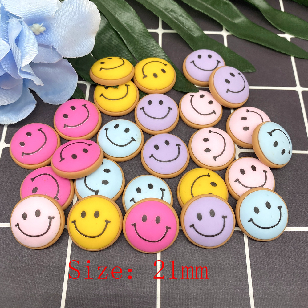 树脂配件饰品帽子贴片史莱姆内放DIY日韩风哑光笑脸厂家直销详情1