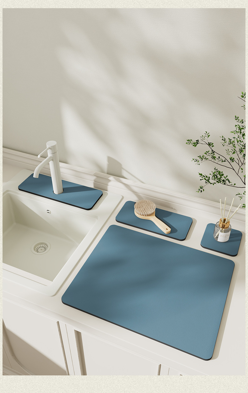 洗手间水龙头垫吸水杯垫吧台免洗隔热垫子卫生间洗手台香皂沥水垫详情15