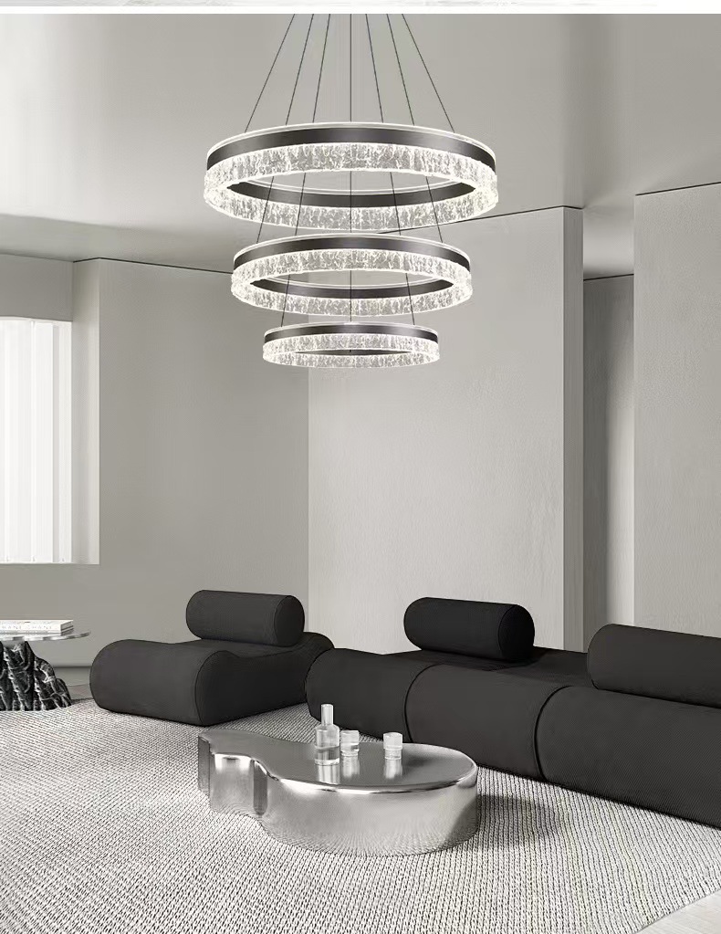 Light luxury chandelier living room lamp, modern and simple dining room lamp, grand 2024 new high-end circular main hall lamp pic 18