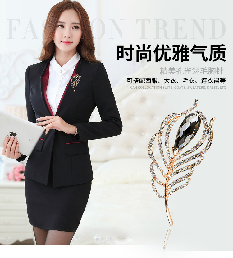 韩国新款高档珍珠胸针时尚风胸花水钻个性丝巾扣蝴蝶别针批发详情11